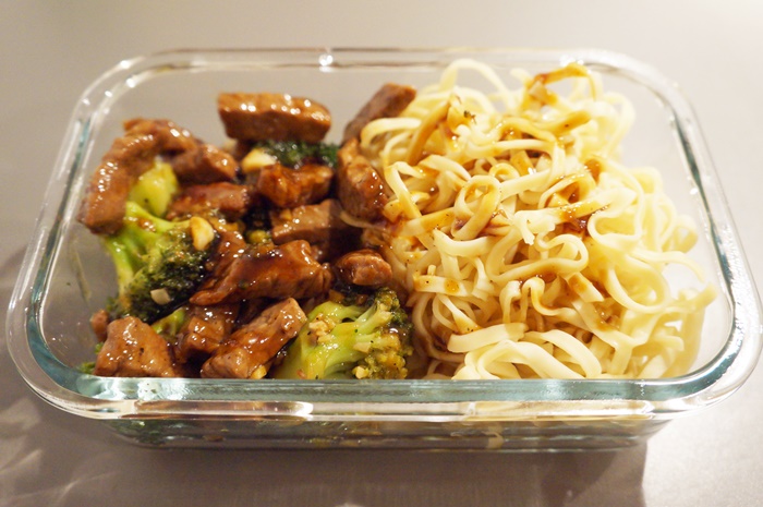 Garlic Honey Teriyaki Beef with Broccoli and Asian Egg Noodles