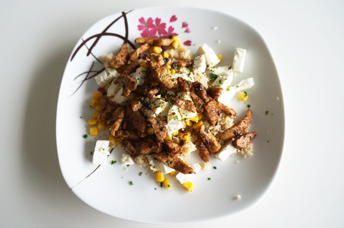 Gyro with Feta, Corn and Couscous