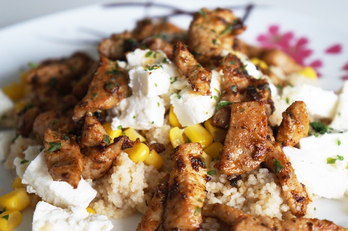 Gyro with Feta, Corn and Couscous
